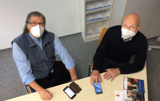 Die Digitallotsen Norbert Kramer und Helmut Holland vom Stadtseniorenrat (Quelle: Stadtseniorenrat)