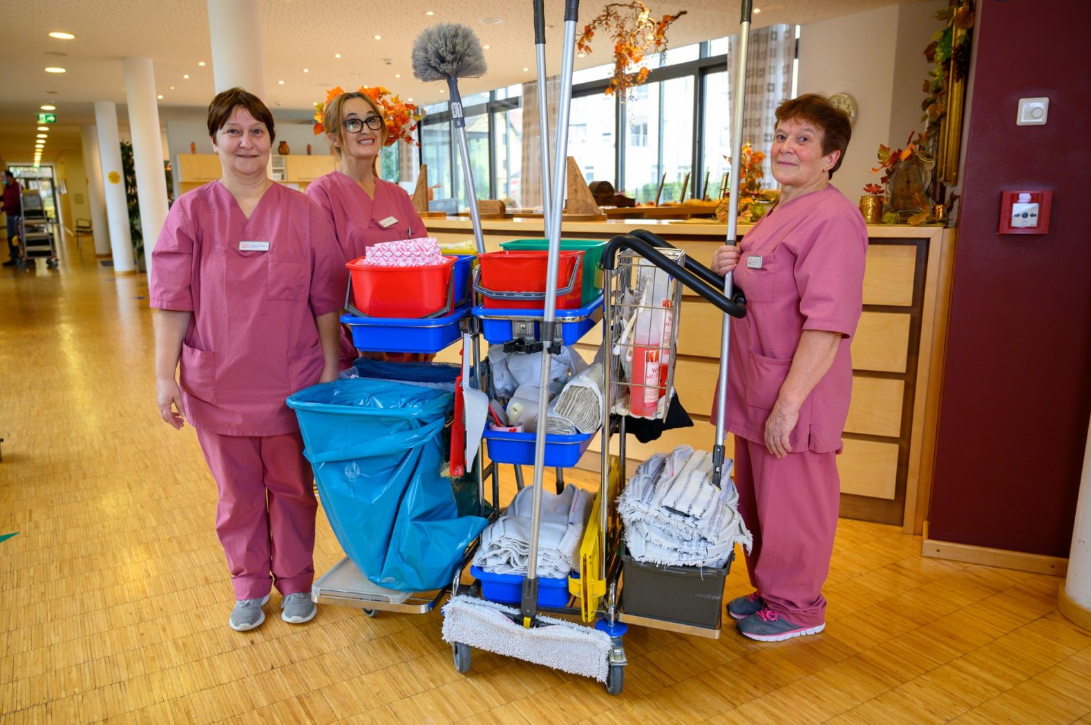 Die Reinigungstruppe des Caritas Altenzentrums