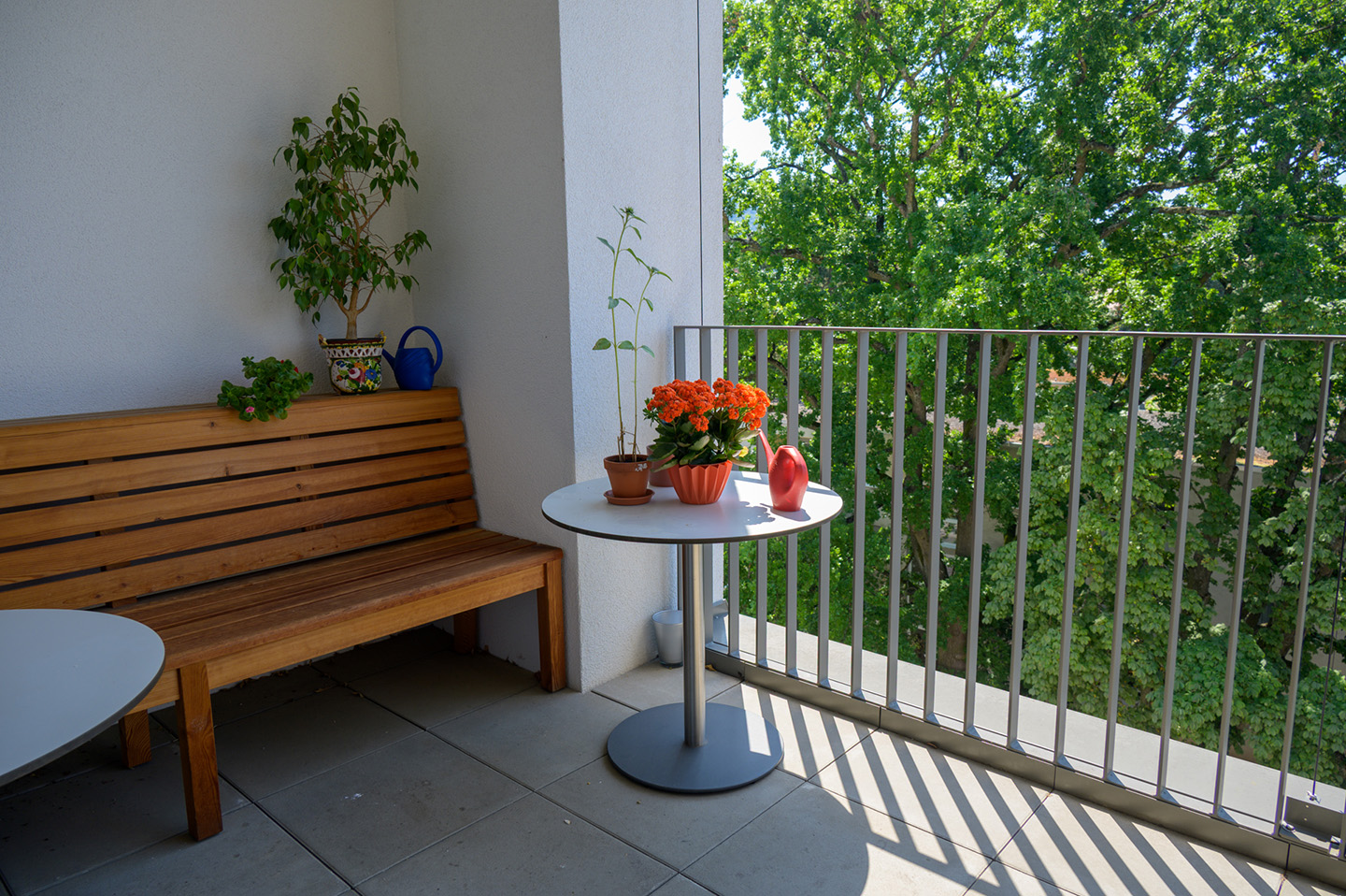 Sitzecke auf dem Balkon